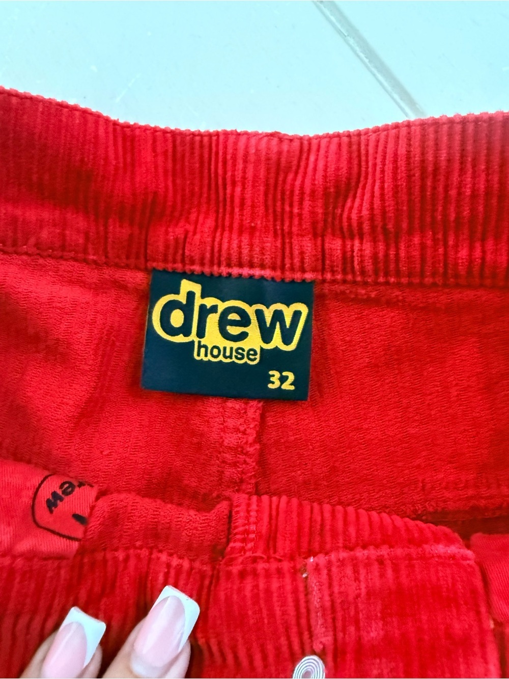 DREW Red Corduroy Relaxed Men’s Jeans - Picture 3 of 3